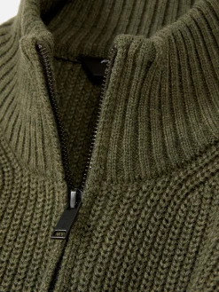 Pullover Und Cardigans|Primark Rippenstrick-Pullover Mit Reißverschluss Grün
