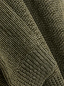Pullover Und Cardigans|Primark Rippenstrick-Pullover Mit Reißverschluss Grün