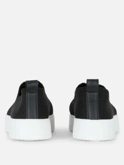 Sneakers|Primark Rippstrick-Sneakers Schwarz