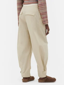 Hosen Und Leggings|Primark „Rita Ora“ Barrel-Hose Im Utility-Stil Steinfarben