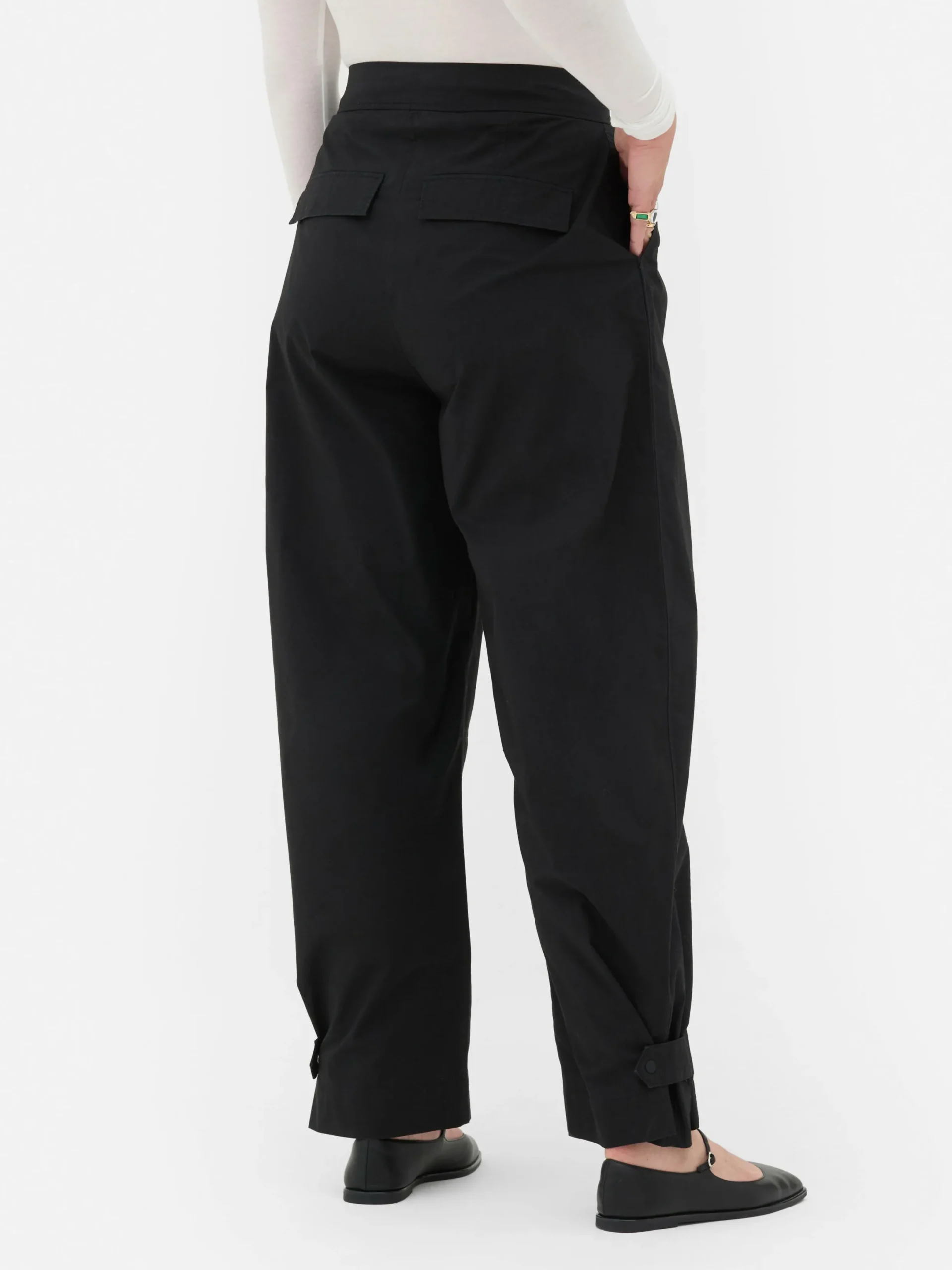 Hosen Und Leggings|Primark „Rita Ora“ Barrel-Hose Im Utility-Stil Schwarz
