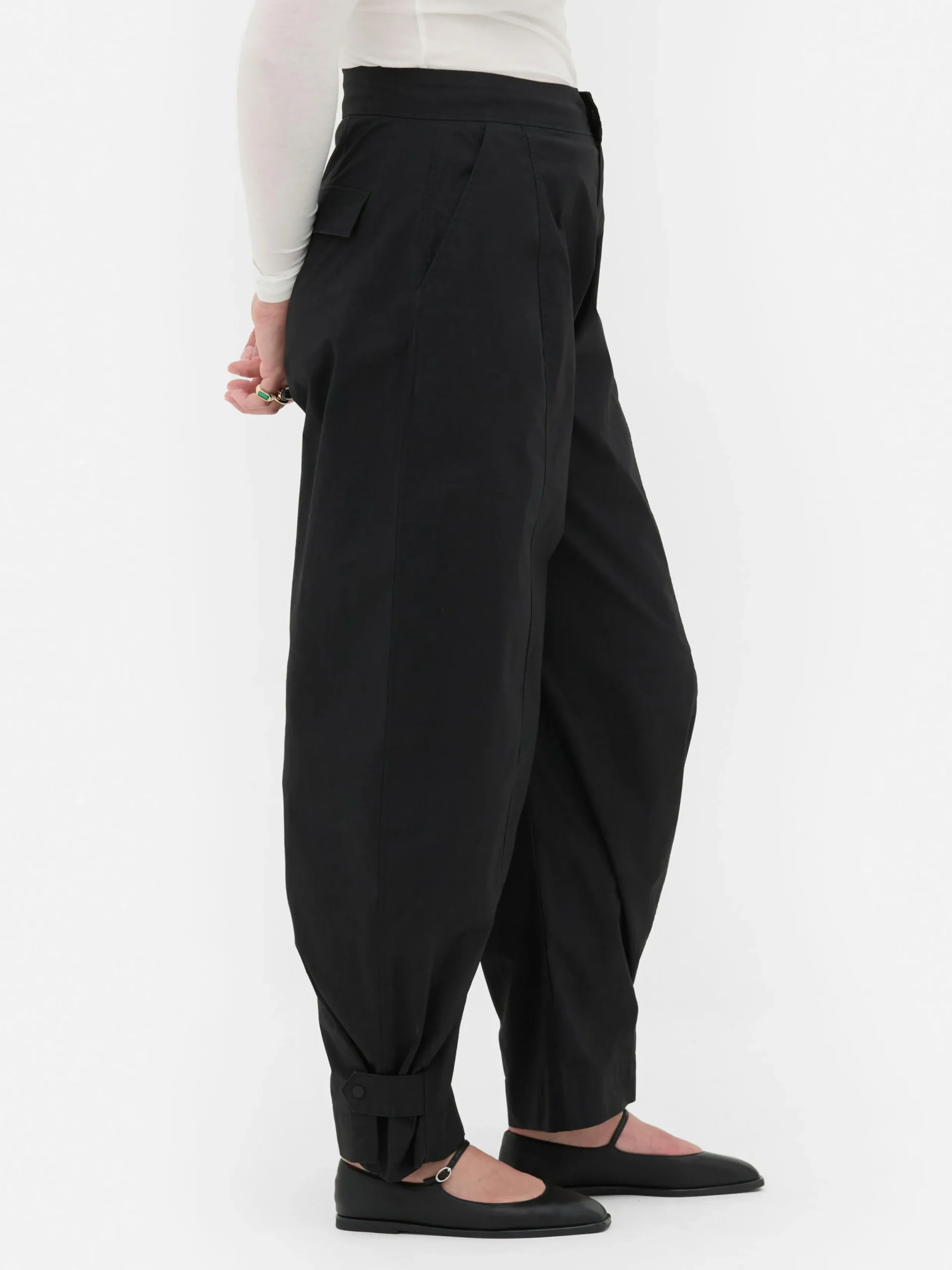 Hosen Und Leggings|Primark „Rita Ora“ Barrel-Hose Im Utility-Stil Schwarz