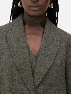 Blazer|Primark „Rita Ora“ Blazer Mit Fischgrätmuster Braun