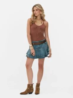 Tops Und T-Shirts|Primark „Rita Ora“ Body Mit U-Ausschnitt In Slim-Fit Braun