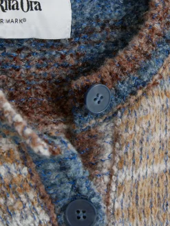 Pullover Und Cardigans|Primark „Rita Ora“ Cardigan Mit Space-Dye-Muster Marineblau