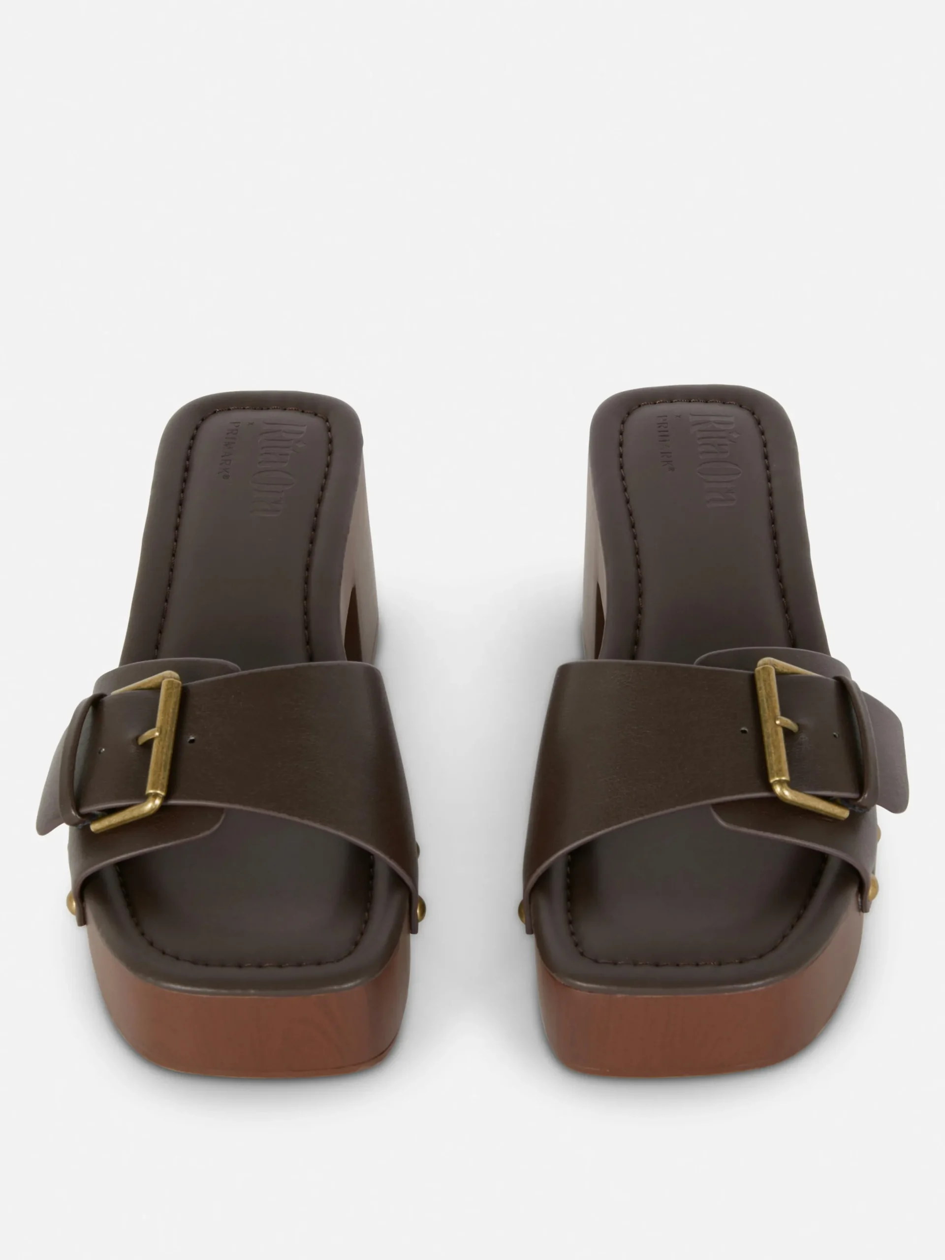 Heels|Primark „Rita Ora“ Clogs Mit Blockabsatz Schokoladenbraun