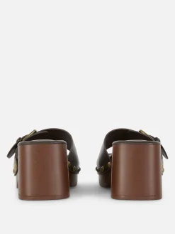 Heels|Primark „Rita Ora“ Clogs Mit Blockabsatz Schokoladenbraun