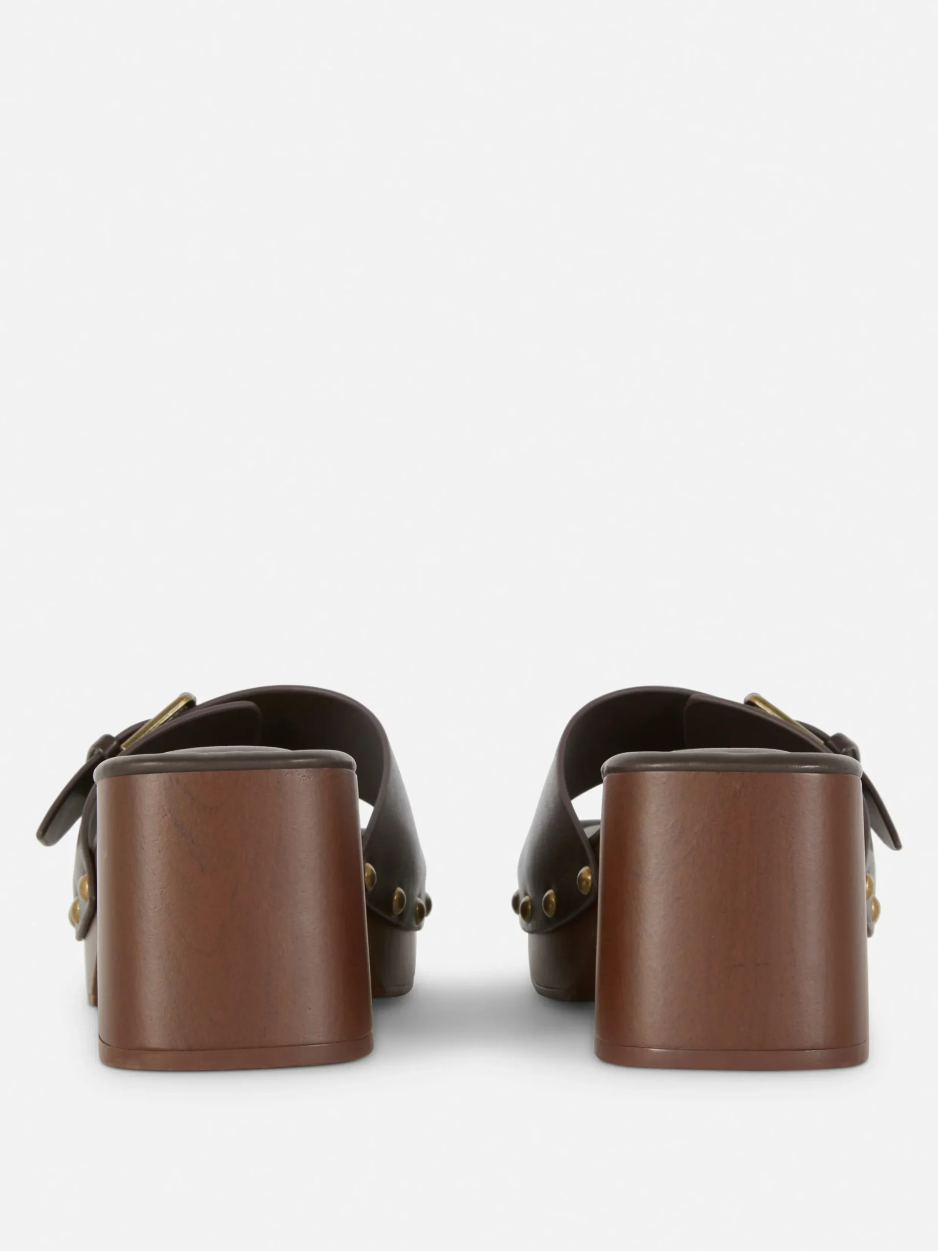 Heels|Primark „Rita Ora“ Clogs Mit Blockabsatz Schokoladenbraun