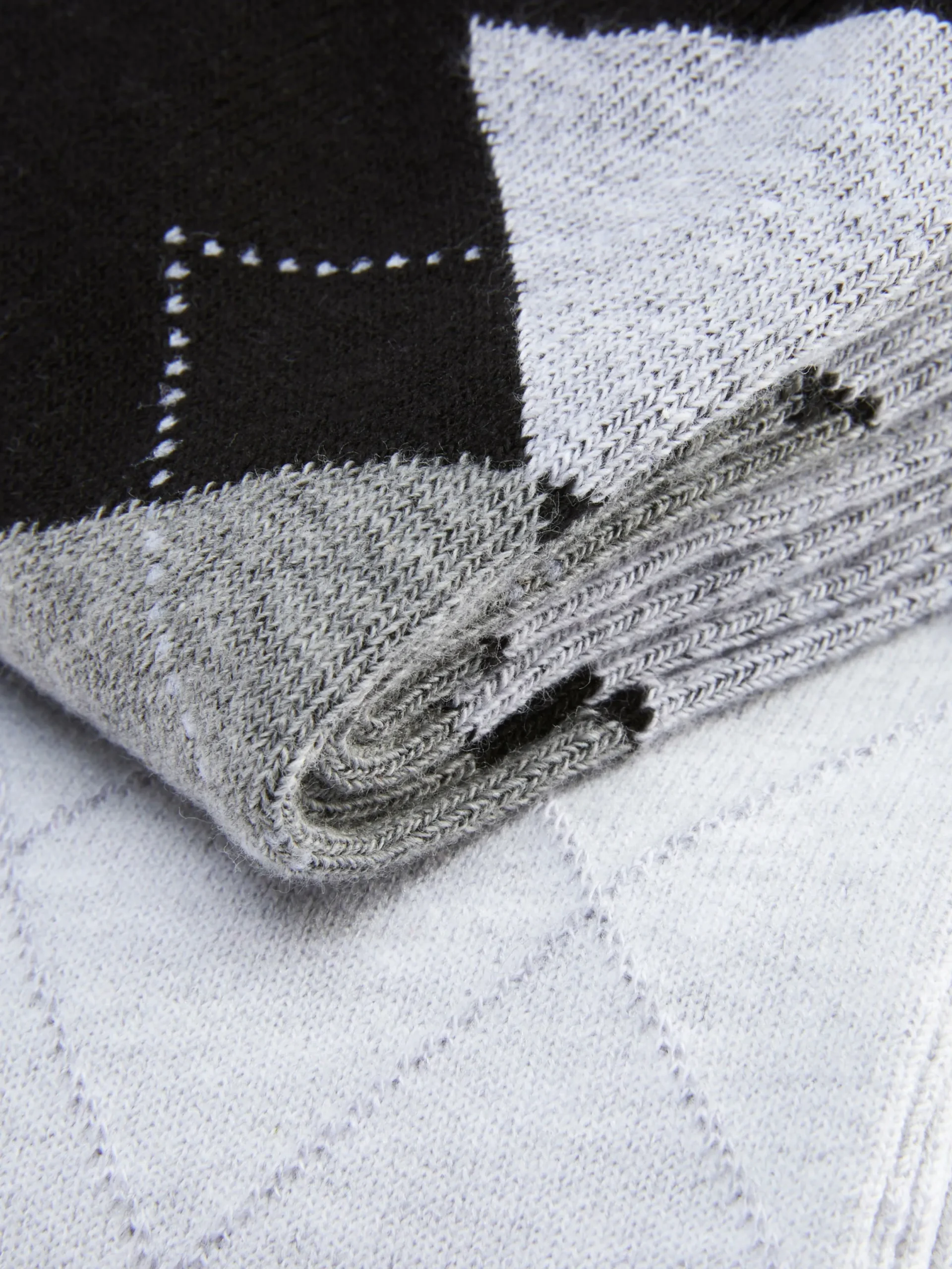 Socken|Primark „Rita Ora“ Crew-Socken Mit Argyle-Muster, 2er-Pack Anthrazitfarben