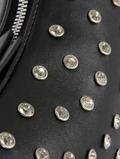 Taschen Und Portemonnaies|Primark „Rita Ora“ Handtasche Mit Strassnieten Schwarz