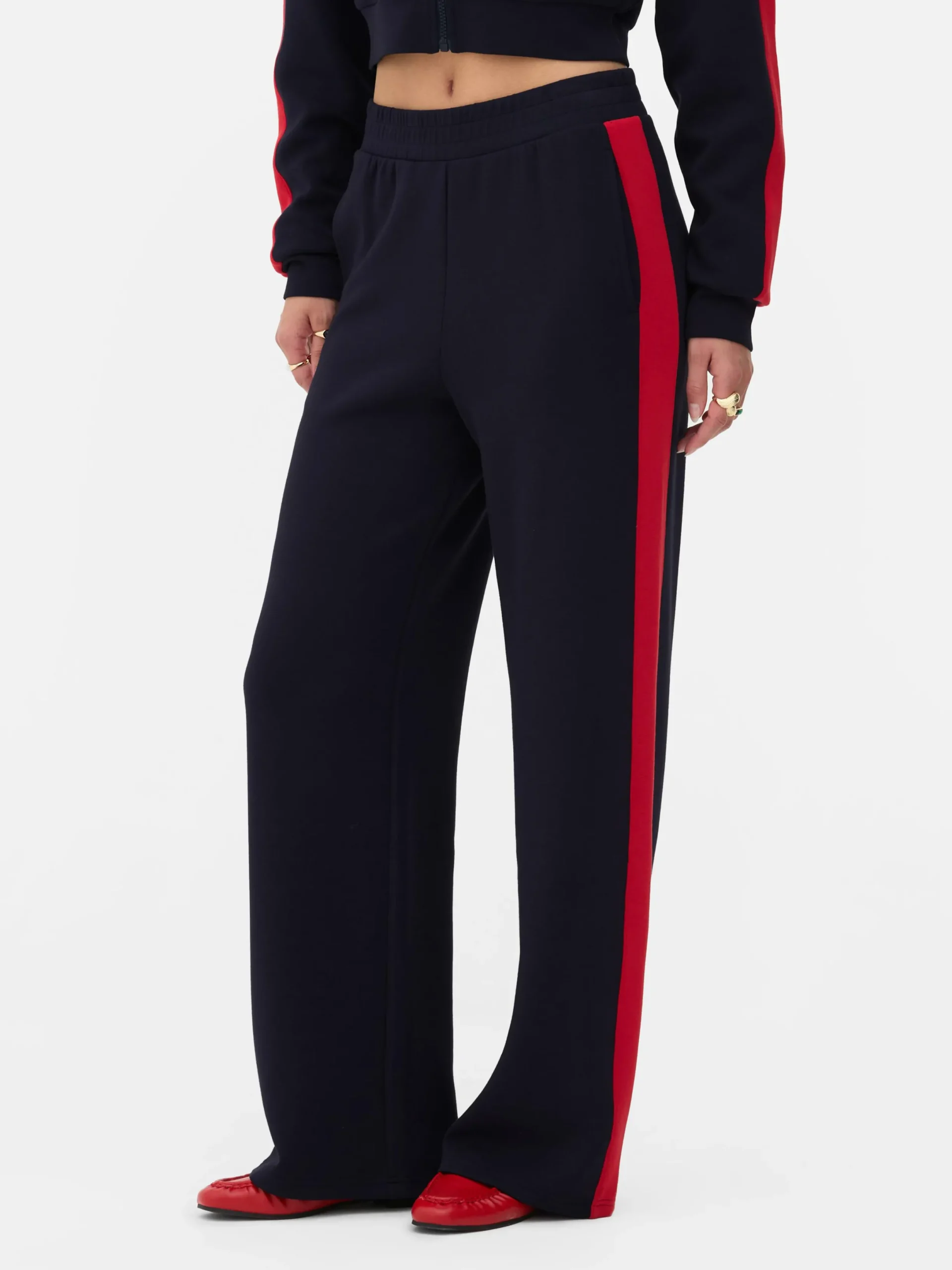 Hosen Und Leggings|Primark „Rita Ora“ Jogginghose Mit Weitem Bein Marineblau