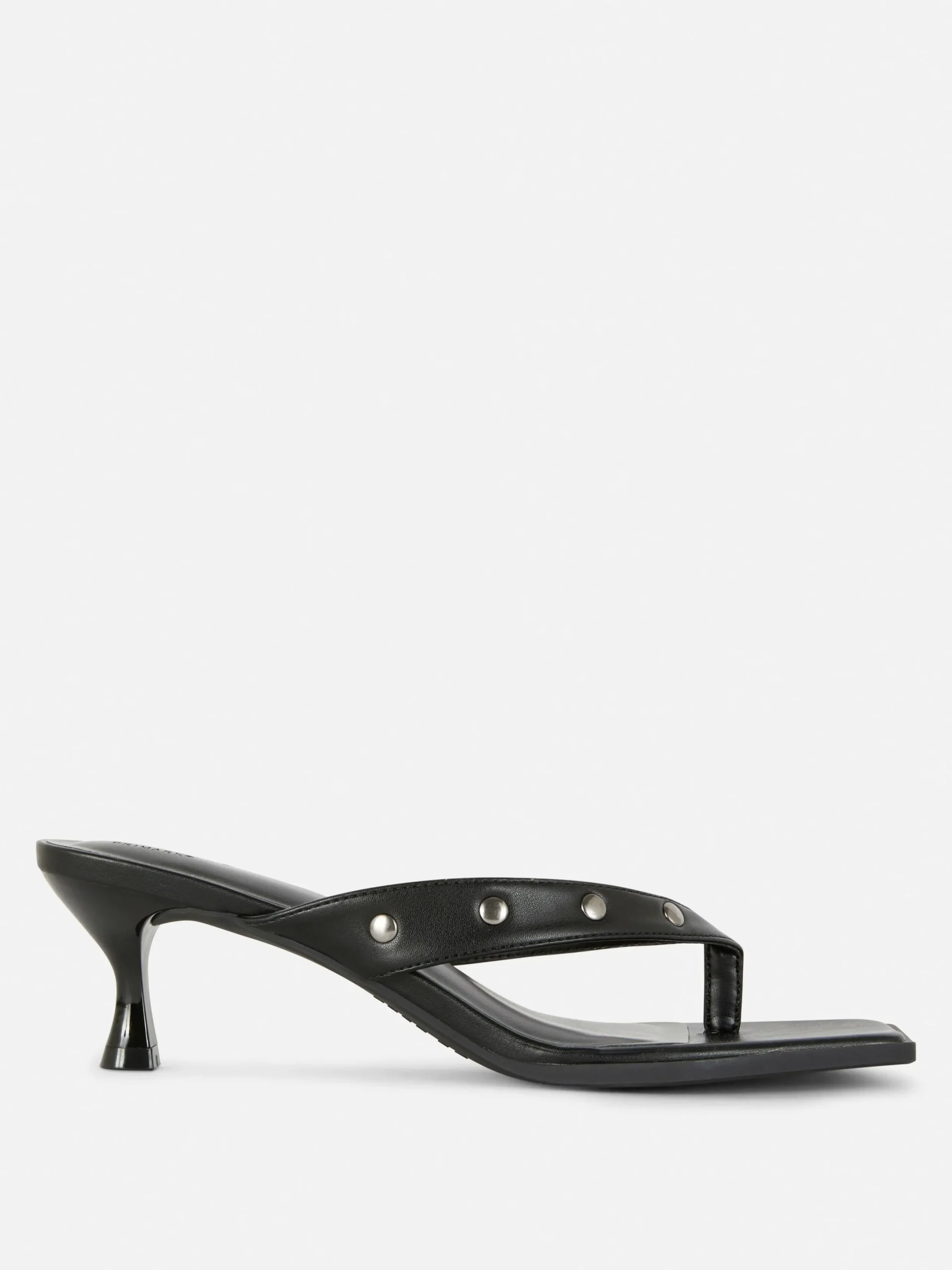 Heels|Primark „Rita Ora“ Kunstleder-Mules Mit Nieten Schwarz