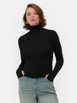 Tops Und T-Shirts|Primark „Rita Ora“ Langarmshirt Mit Rollkragen Schwarz