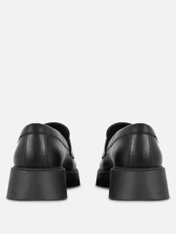Flache Schuhe|Primark „Rita Ora“ Loafer Mit Kiltfransen Und Dicker Sohle Schwarz