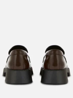 Flache Schuhe|Primark „Rita Ora“ Loafer Mit Kiltfransen Und Dicker Sohle Braun