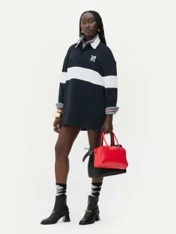 Tops Und T-Shirts|Primark „Rita Ora“ Polo-Sweatshirt Im Oversized-Look Marineblau