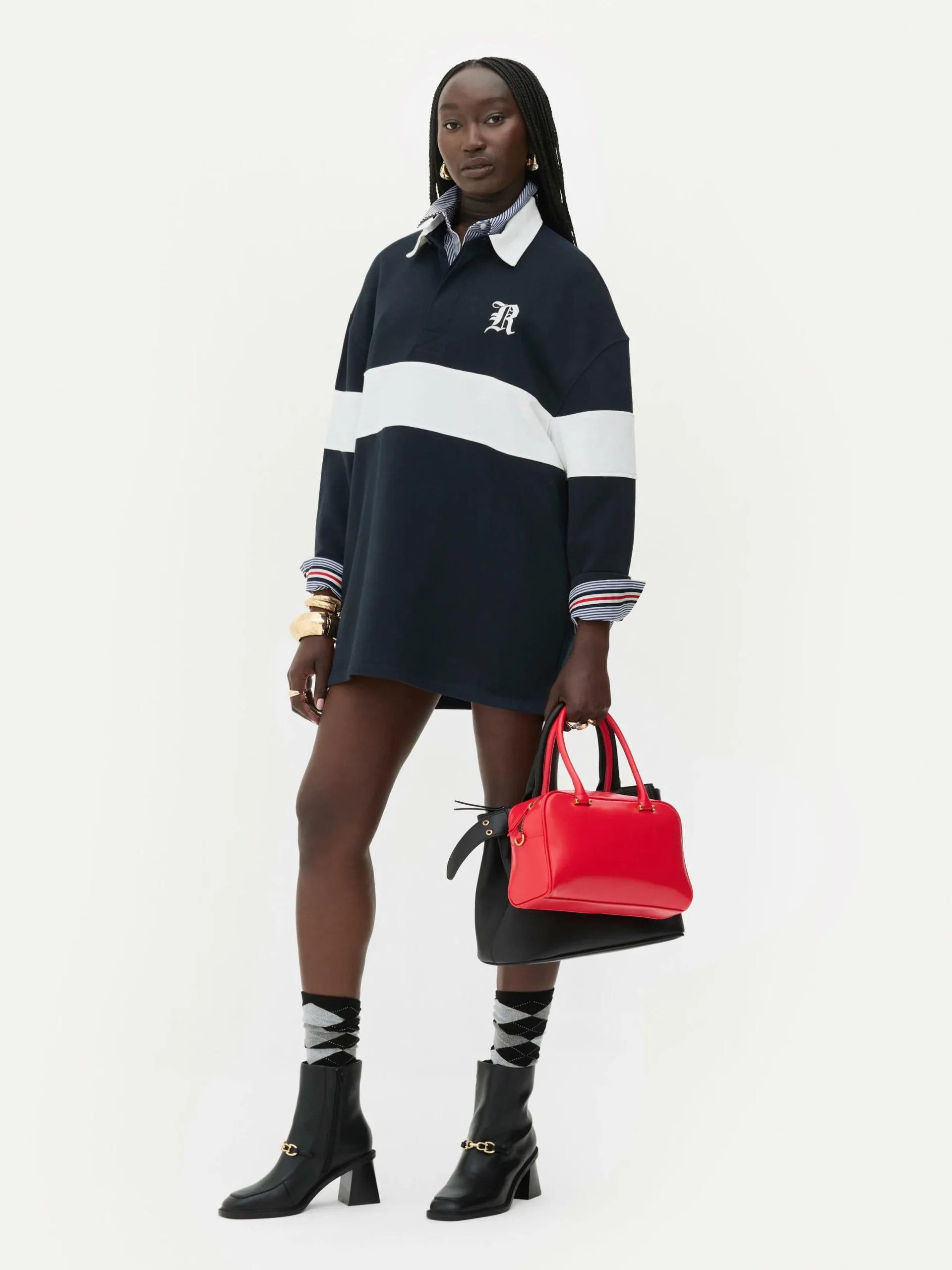 Tops Und T-Shirts|Primark „Rita Ora“ Polo-Sweatshirt Im Oversized-Look Marineblau