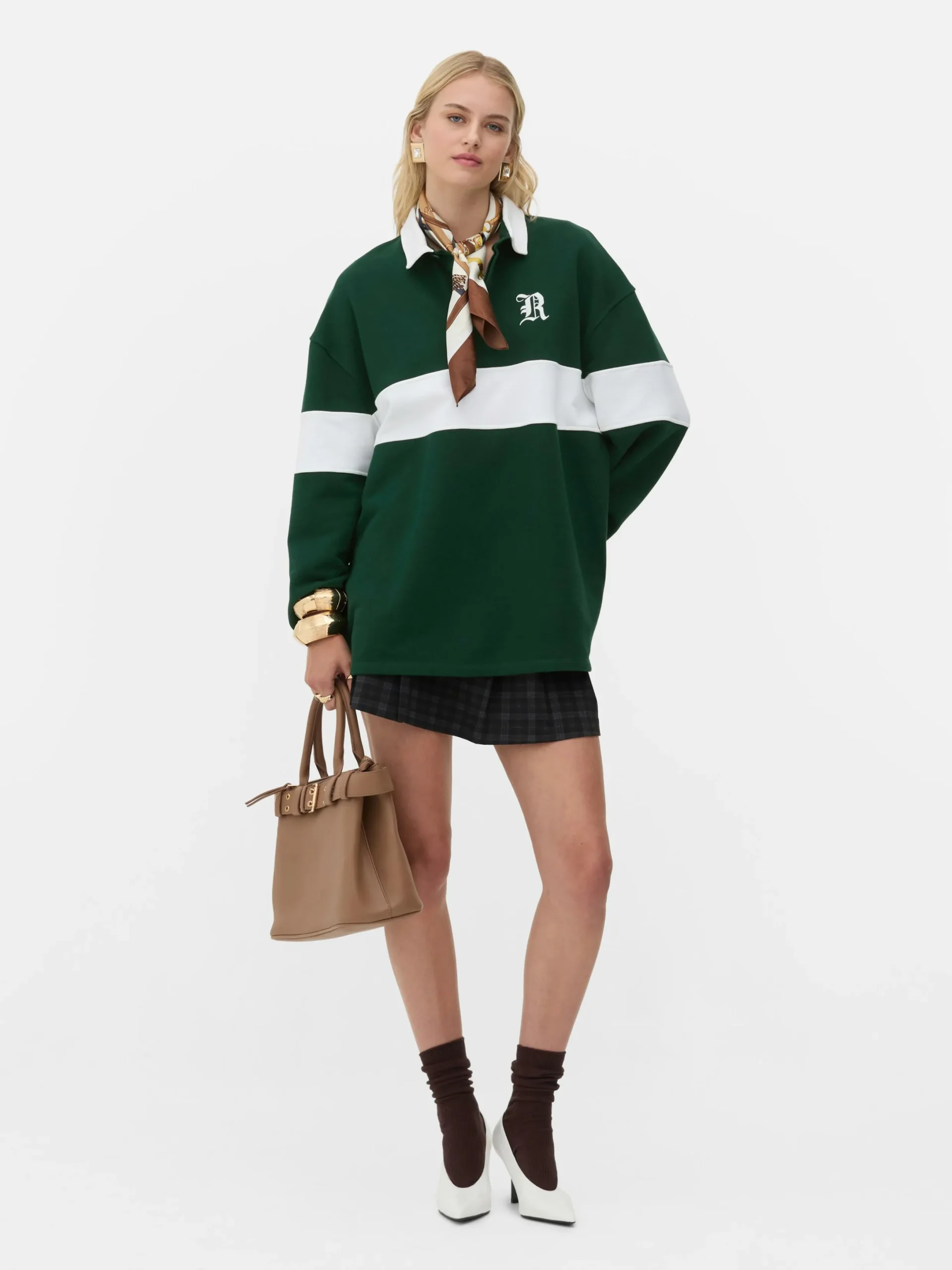 Tops Und T-Shirts|Primark „Rita Ora“ Polo-Sweatshirt Im Oversized-Look Grün