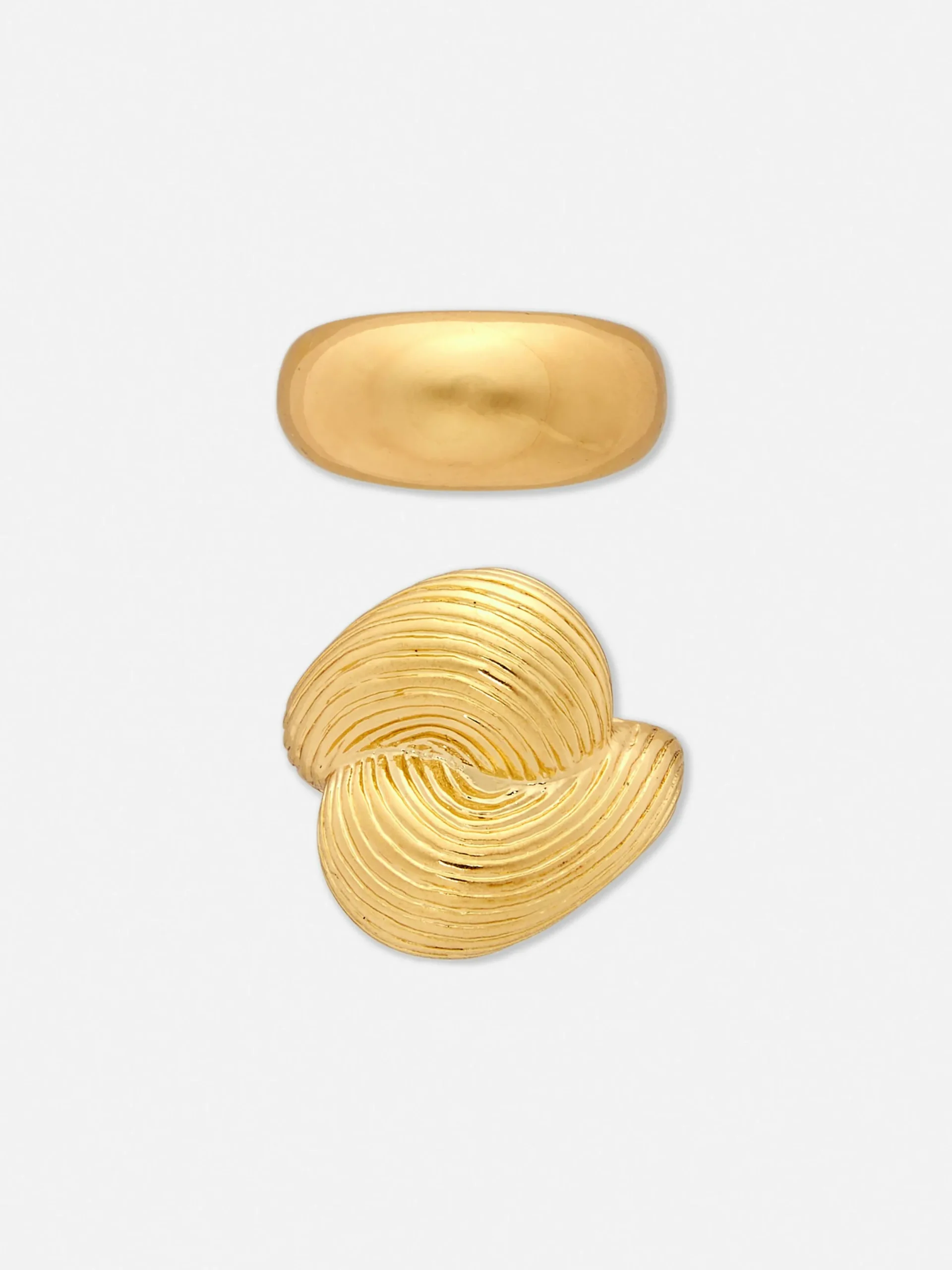 Schmuck|Primark „Rita Ora“ Ringe Im Vintage-Stil, 2er-Pack Gelb