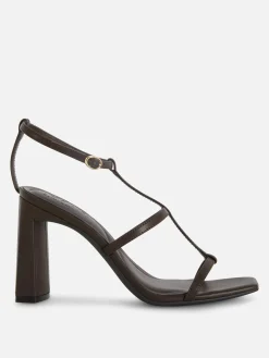 Heels|Primark „Rita Ora“ Sandaletten Mit Blockabsatz Schokoladenbraun