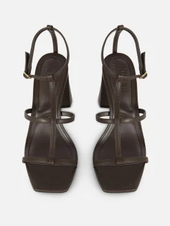 Heels|Primark „Rita Ora“ Sandaletten Mit Blockabsatz Schokoladenbraun