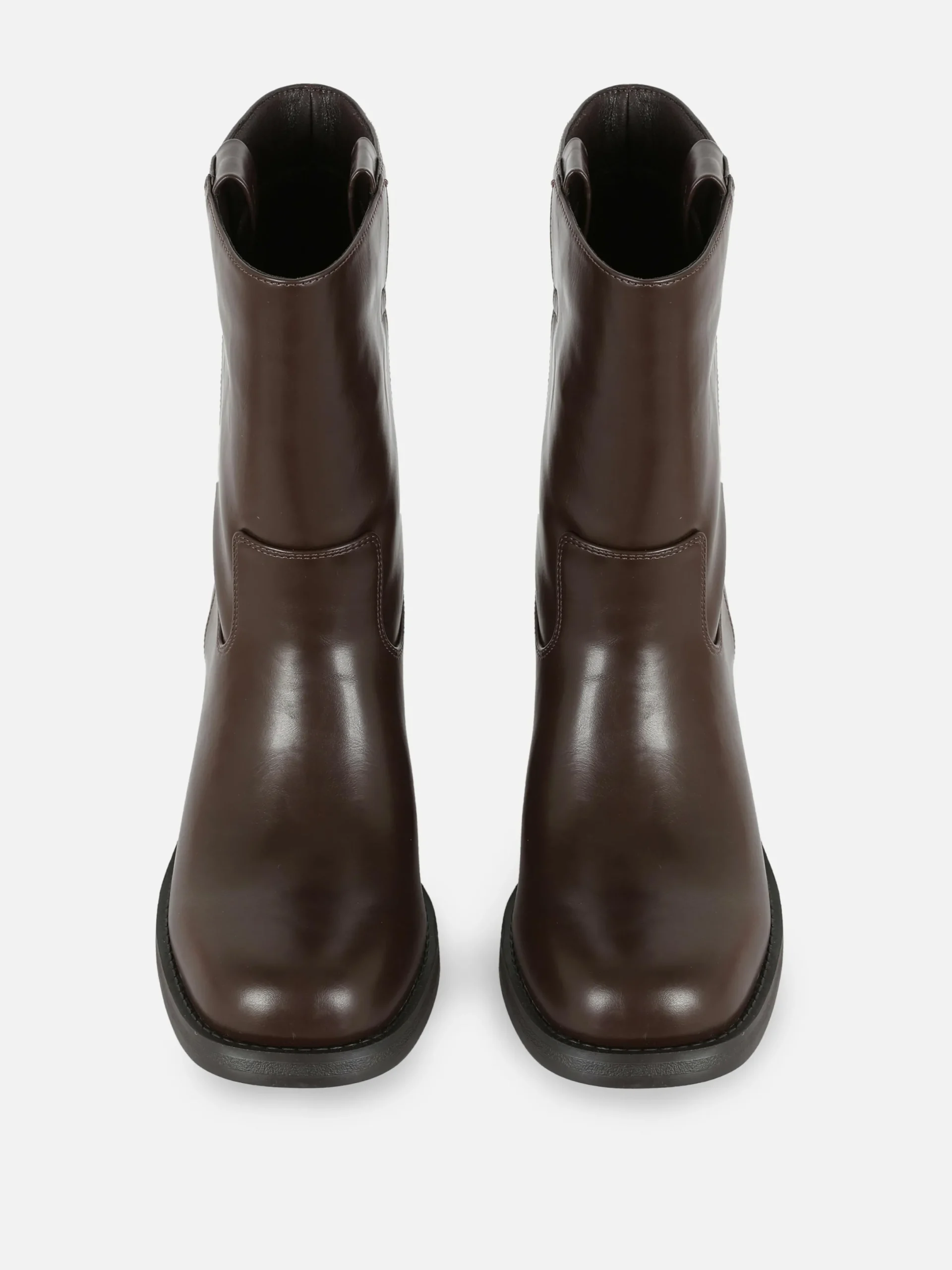 Stiefel|Primark „Rita Ora“ Stiefel Mit Blockabsatz Schokoladenbraun