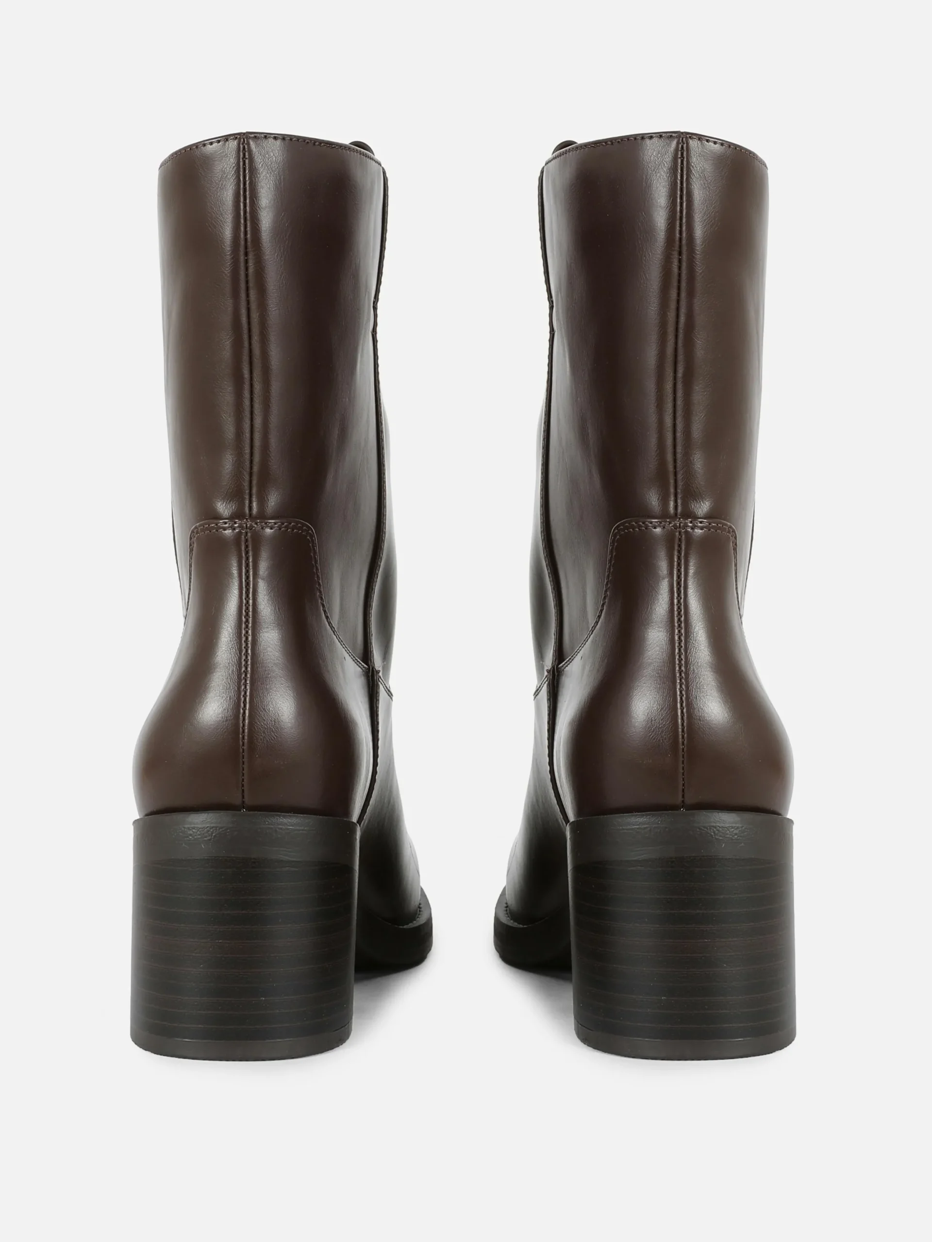 Stiefel|Primark „Rita Ora“ Stiefel Mit Blockabsatz Schokoladenbraun
