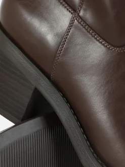 Stiefel|Primark „Rita Ora“ Stiefel Mit Blockabsatz Schokoladenbraun