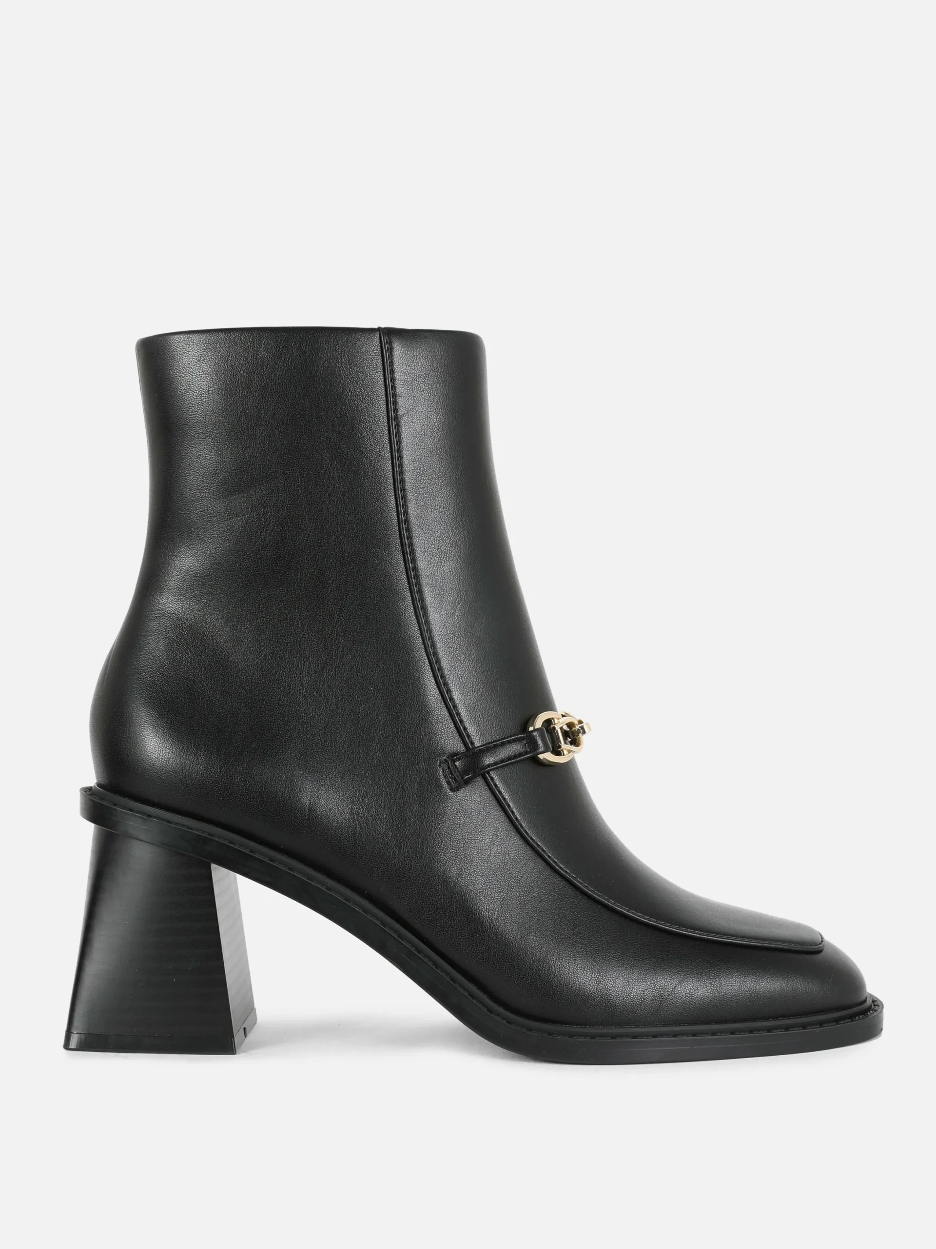 Stiefel|Primark „Rita Ora“ Stiefeletten Mit Blockabsatz Und Kettendetail Schwarz