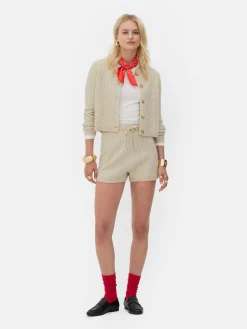 Pullover Und Cardigans|Primark „Rita Ora“ Strickcardigan Mit Zopfmuster Beige