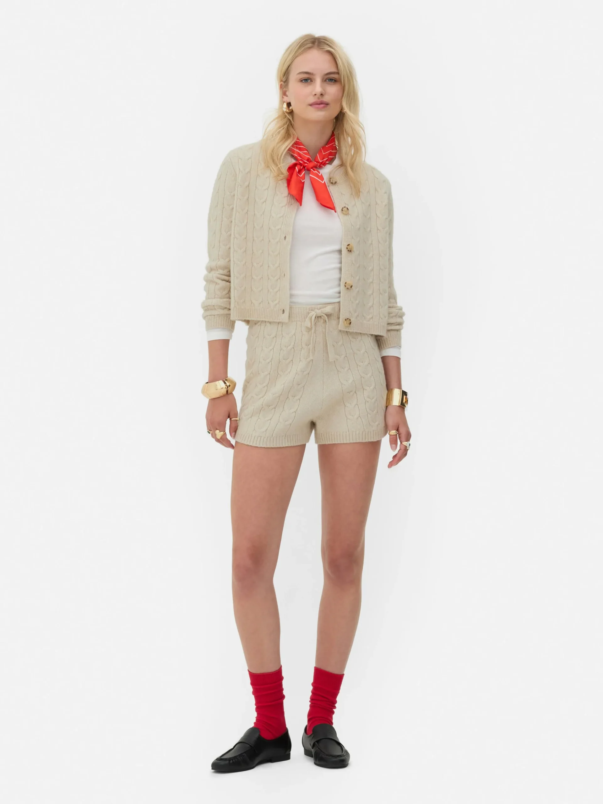 Pullover Und Cardigans|Primark „Rita Ora“ Strickcardigan Mit Zopfmuster Beige