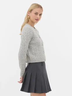 Pullover Und Cardigans|Primark „Rita Ora“ Strickcardigan Mit Zopfmuster Grau
