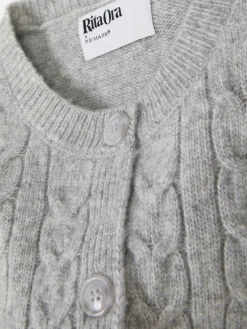 Pullover Und Cardigans|Primark „Rita Ora“ Strickcardigan Mit Zopfmuster Grau