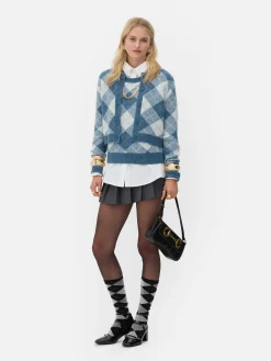Pullover Und Cardigans|Primark „Rita Ora“ Strickcardigan Mit Argylemuster Blau
