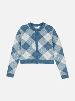 Pullover Und Cardigans|Primark „Rita Ora“ Strickcardigan Mit Argylemuster Blau