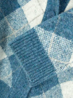 Pullover Und Cardigans|Primark „Rita Ora“ Strickcardigan Mit Argylemuster Blau