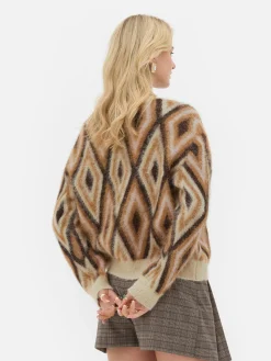 Pullover Und Cardigans|Primark „Rita Ora“ Strickpullover Mit Rautenmuster Braun