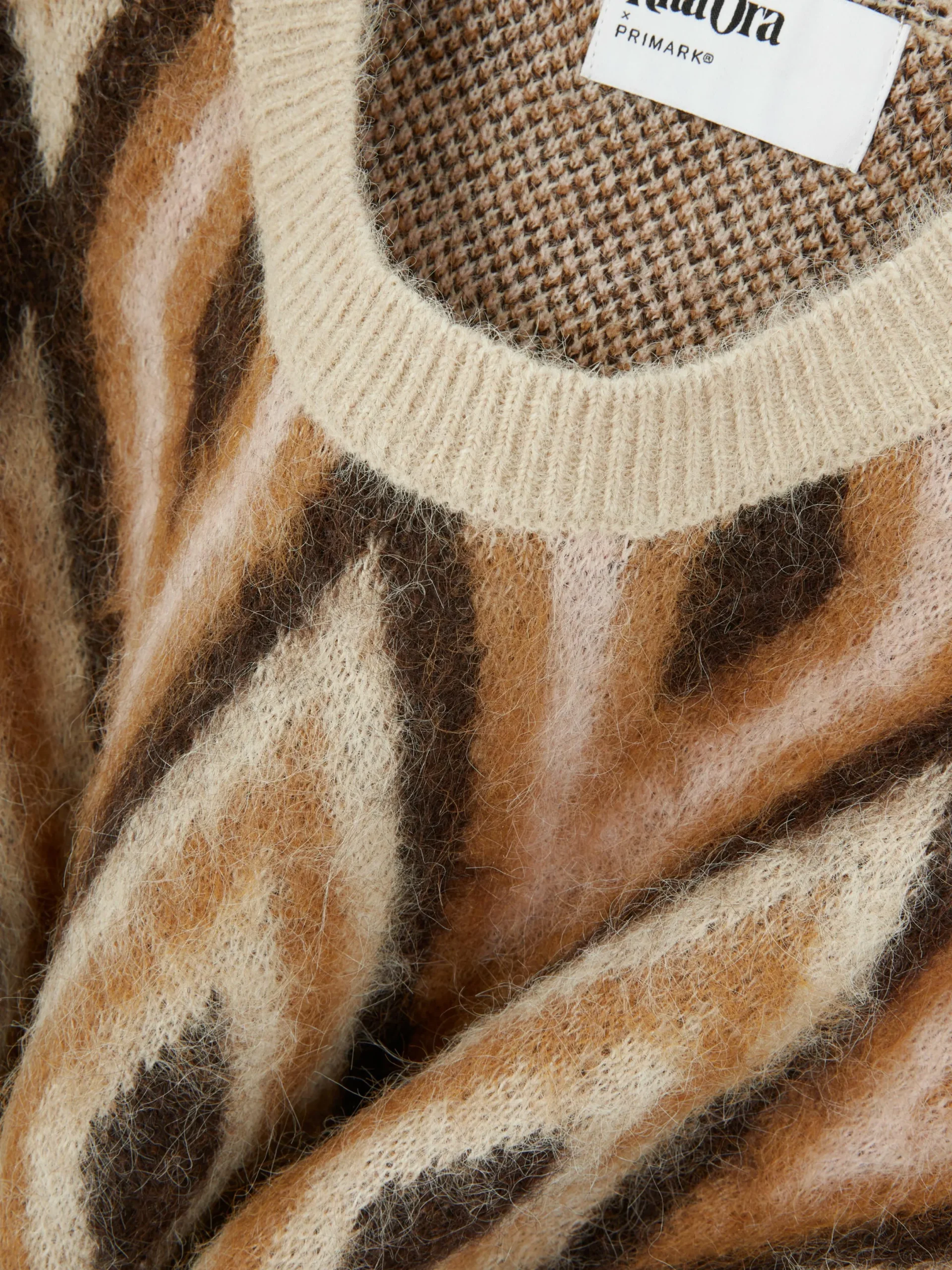Pullover Und Cardigans|Primark „Rita Ora“ Strickpullover Mit Rautenmuster Braun
