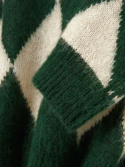 Pullover Und Cardigans|Primark „Rita Ora“ Strickpullover Mit Argylemuster Und V-Ausschnitt Dunkelgrün