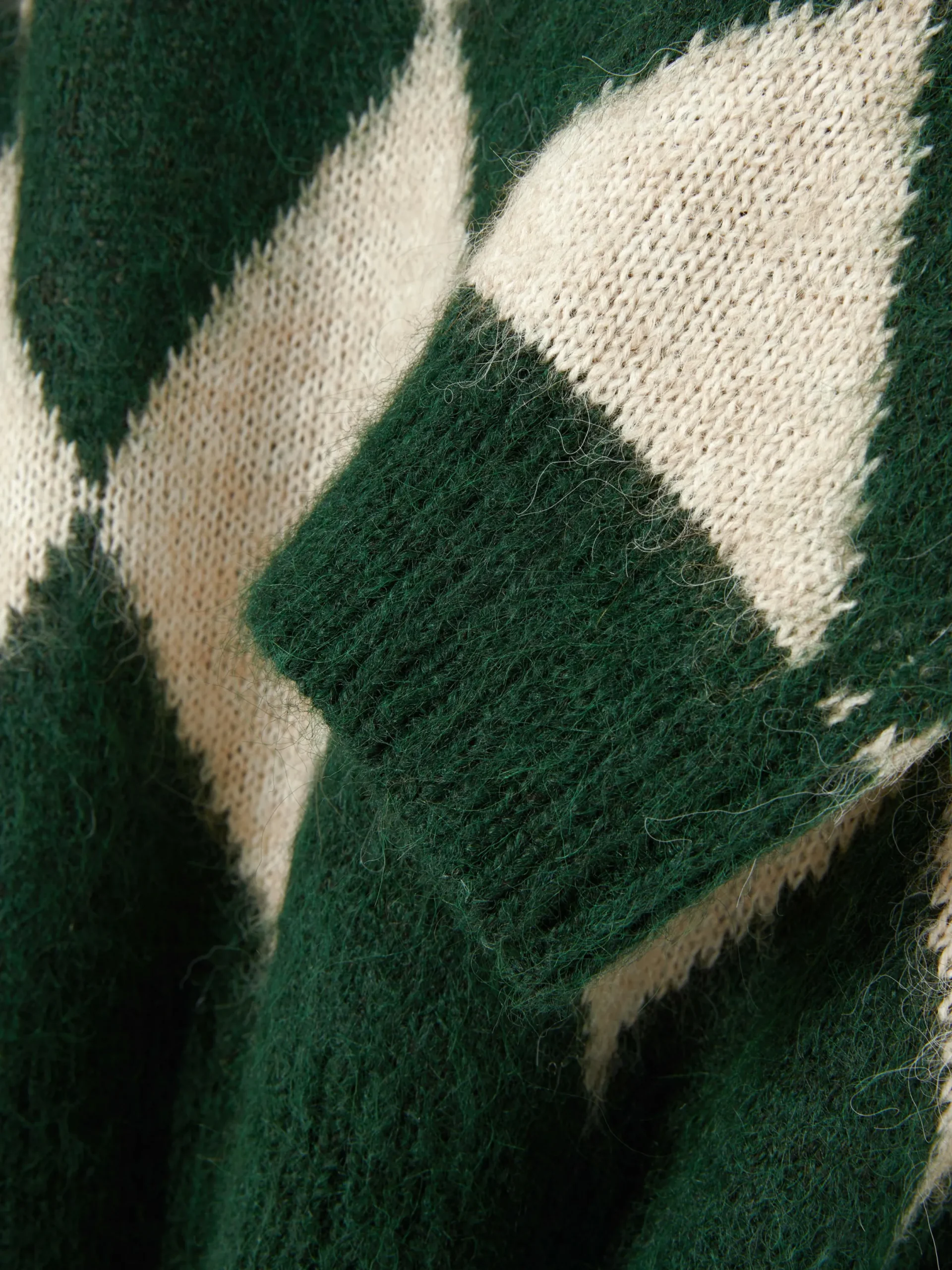 Pullover Und Cardigans|Primark „Rita Ora“ Strickpullover Mit Argylemuster Und V-Ausschnitt Dunkelgrün