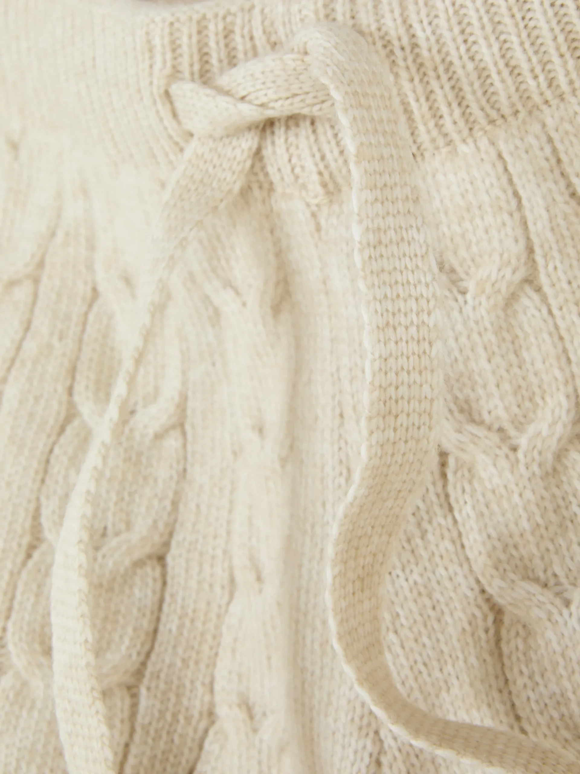 Shorts|Primark „Rita Ora“ Strickshorts Mit Zopfmuster Beige