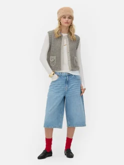 Pullover Und Cardigans|Primark „Rita Ora“ Strickweste Grau
