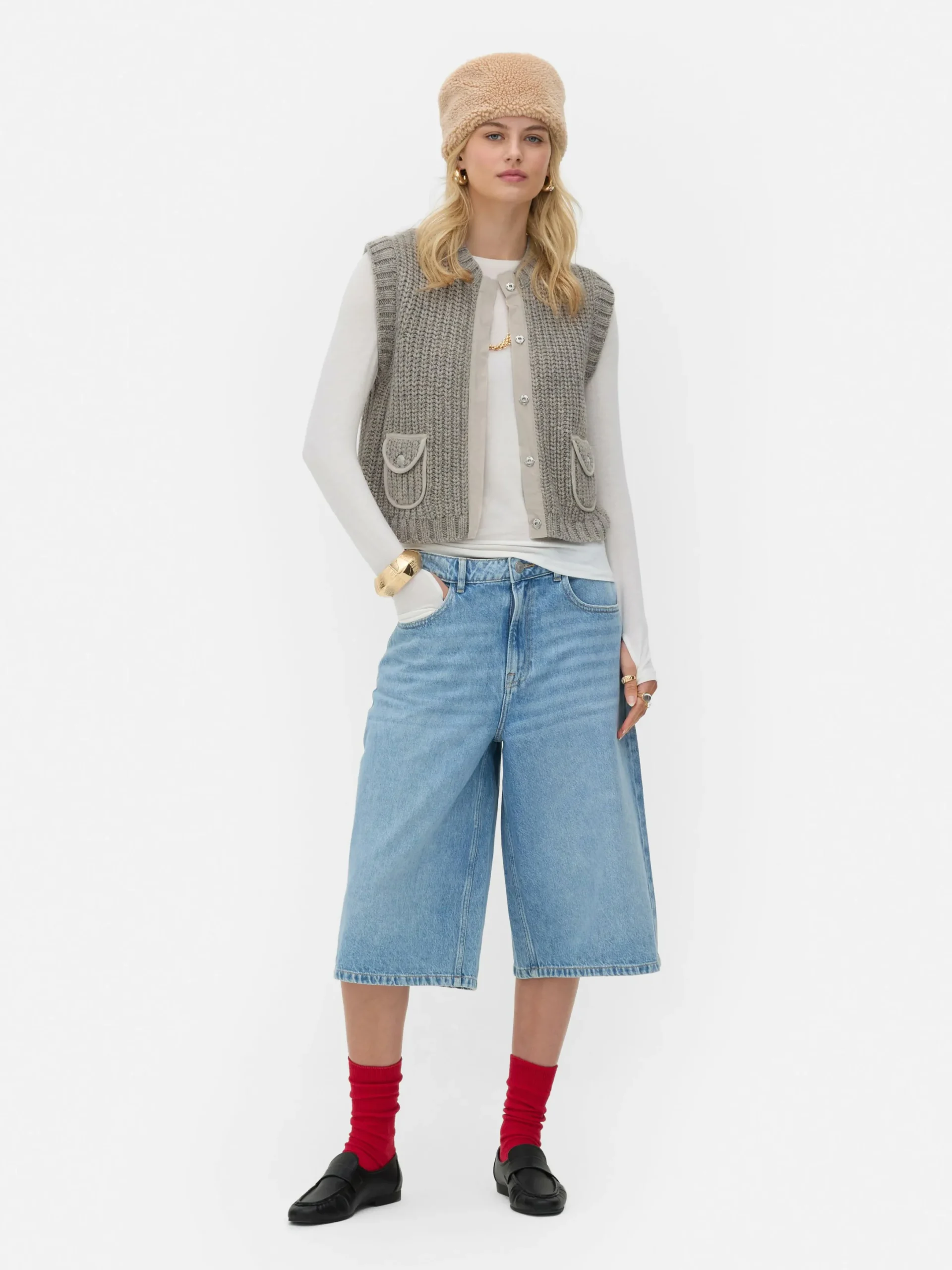 Pullover Und Cardigans|Primark „Rita Ora“ Strickweste Grau