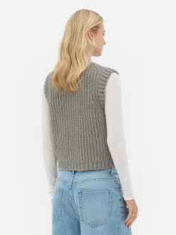 Pullover Und Cardigans|Primark „Rita Ora“ Strickweste Grau