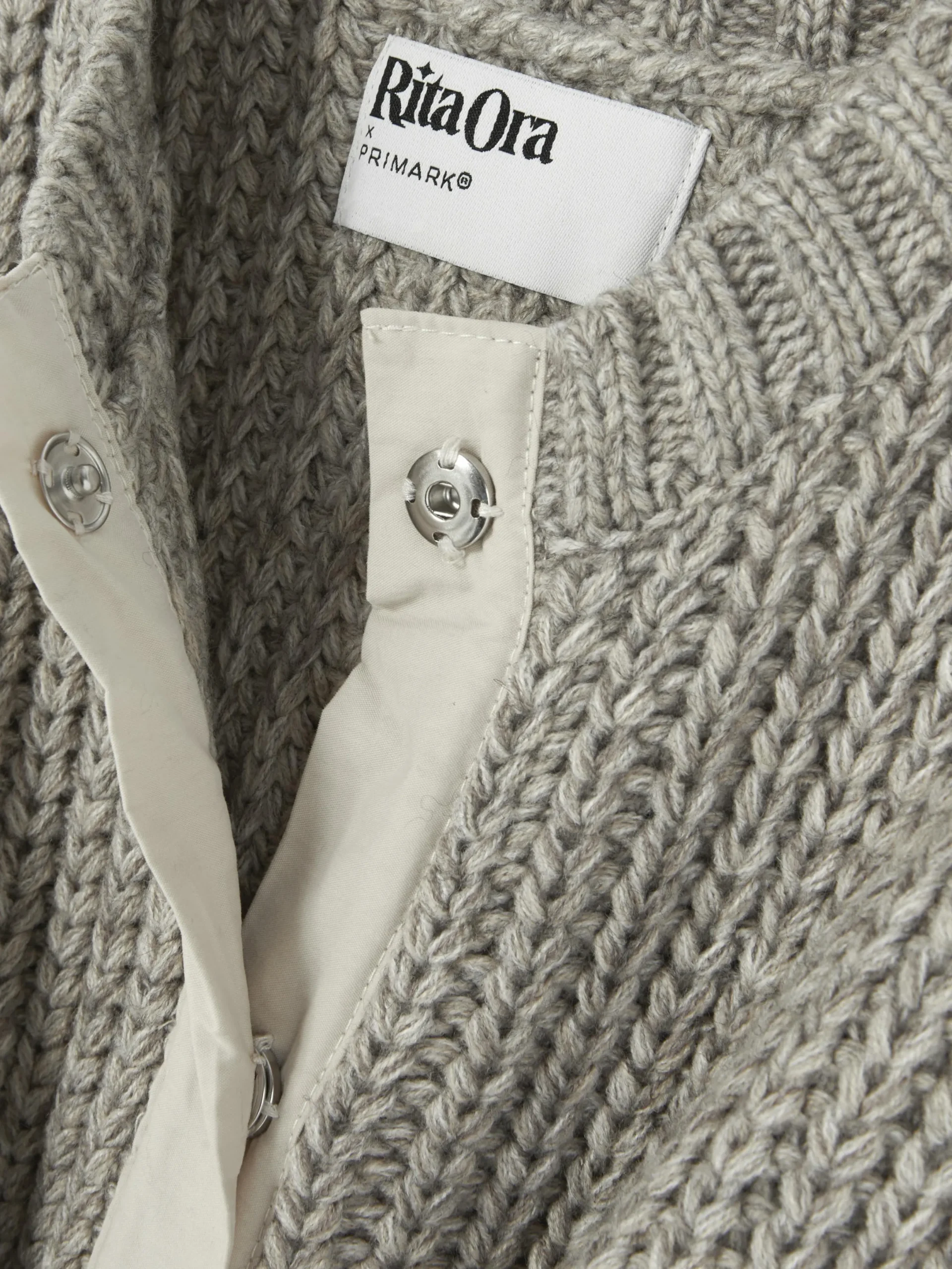 Pullover Und Cardigans|Primark „Rita Ora“ Strickweste Grau