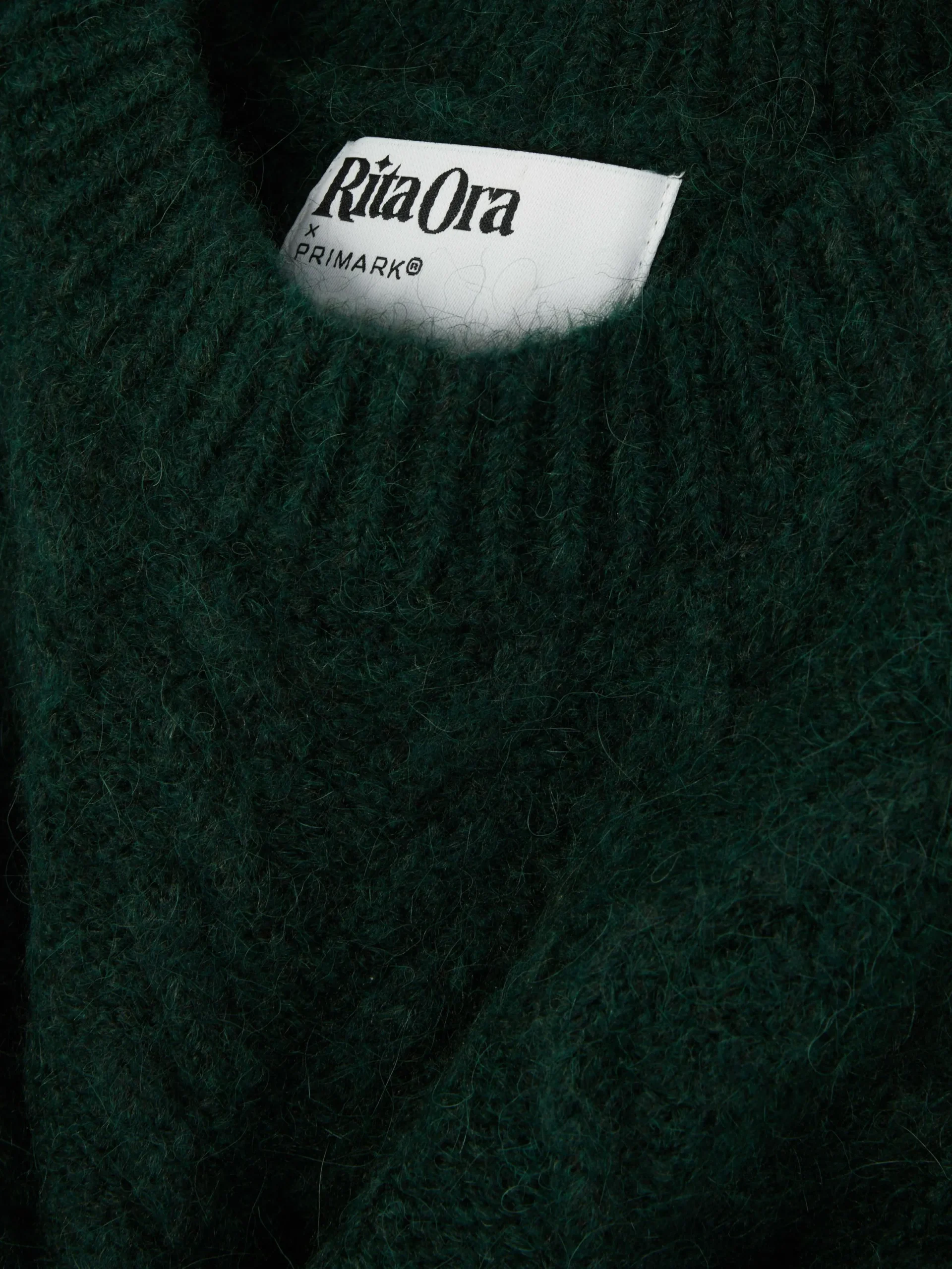 Pullover Und Cardigans|Primark „Rita Ora“ Strickweste Mit Zopfmuster Dunkelgrün