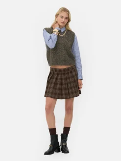 Pullover Und Cardigans|Primark „Rita Ora“ Strickweste Mit Zopfmuster Schokoladenbraun