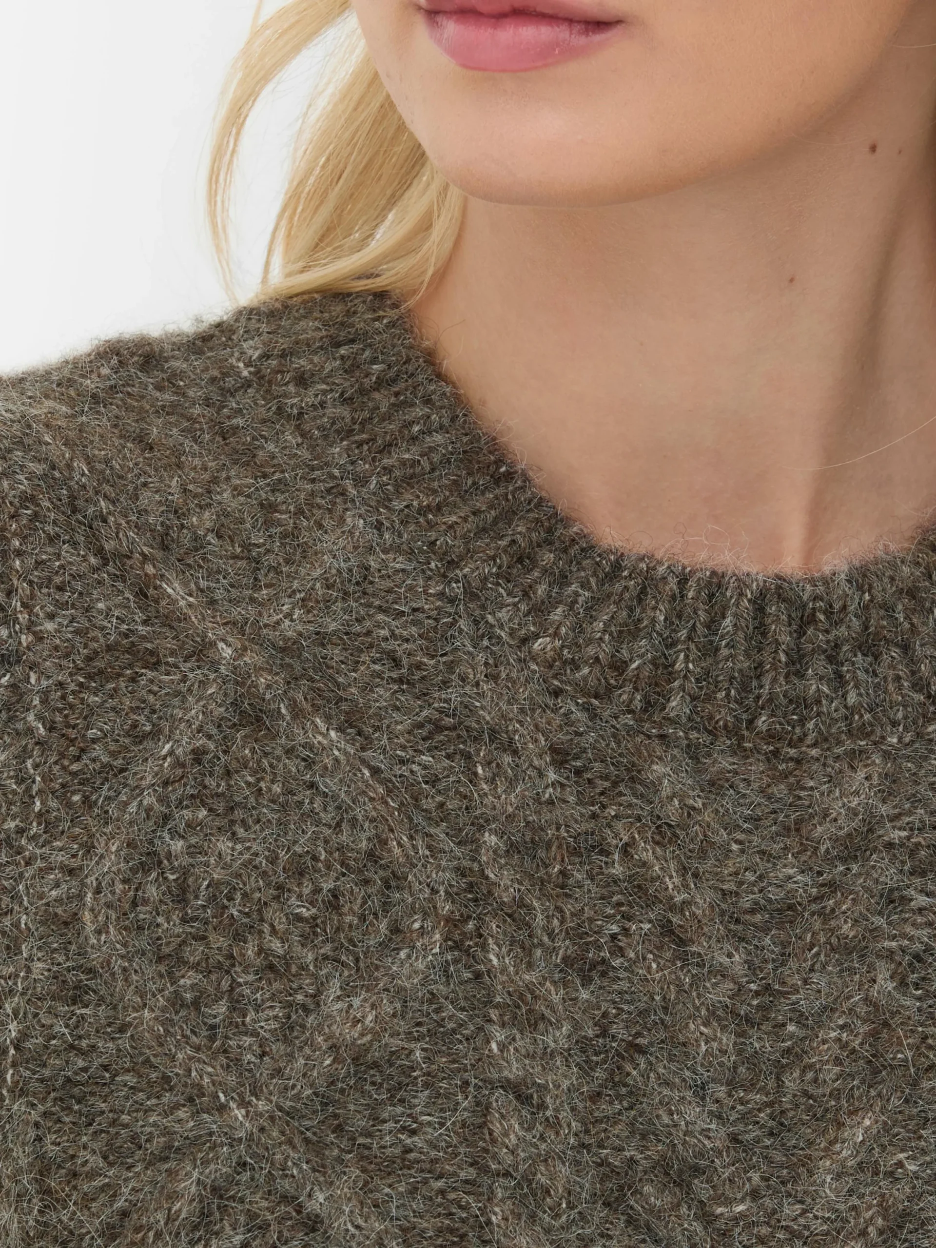 Pullover Und Cardigans|Primark „Rita Ora“ Strickweste Mit Zopfmuster Schokoladenbraun