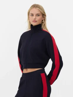Hoodies Und Sweatshirts|Primark „Rita Ora“ Sweatshirt Mit Trichterkragen Und Reißverschluss Marineblau