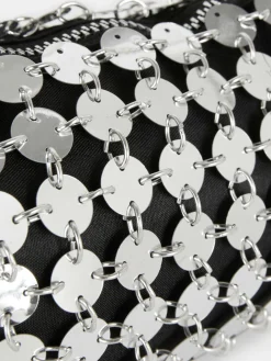 Taschen Und Portemonnaies|Primark „Rita Ora“ Umhängetasche Mit Pailletten Schwarz